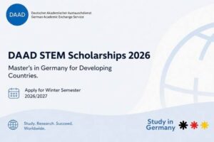 Call for Applications: DAAD STEM Master’s Scholarships 2026 (Fully - MSME A