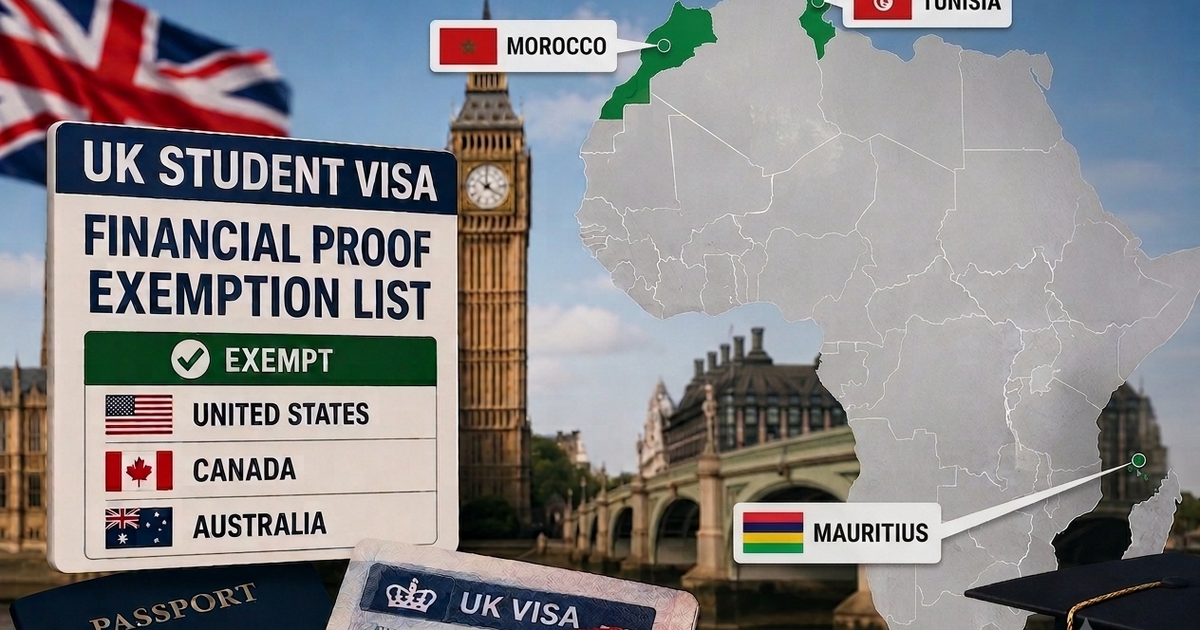 Only 3 African countries joined the U.S., and Canada on the UK's student visa financial proof exemption list—Nigeria & South Africa missing