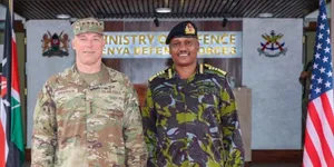 United States Africa Command General Dagvin Anderson and Chief of Defence Forces of Kenya General Charles Kahariri meet to hold talks, July 29, 2026.