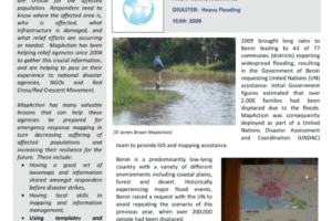 Case Study: Benin Flooding 2009 Mapping to help determine the most affected areas - Benin