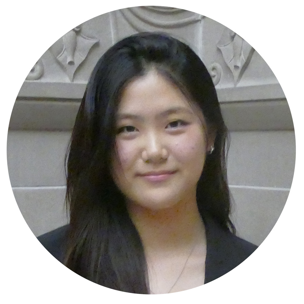 Circle cutout featuring Claire Cho.