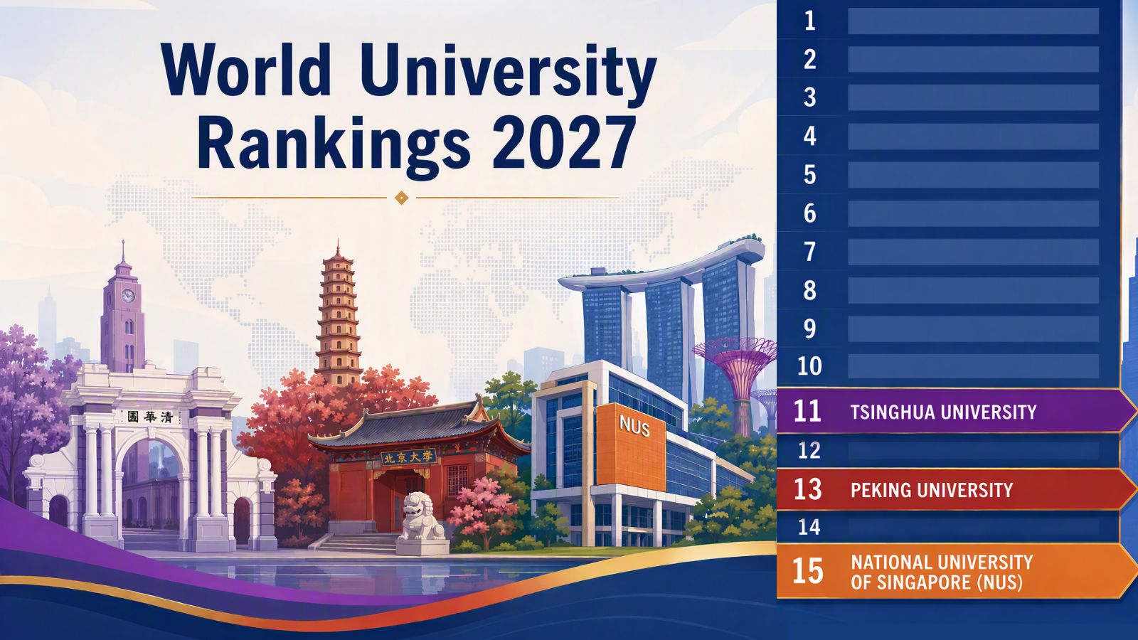 Three Asian universities in the top 15 for the first time in World University Rankings 2027