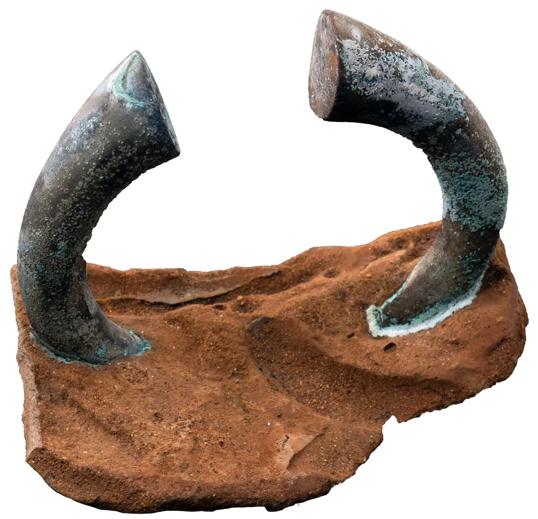 Detail of a manilla bracelet from a Flemish trader that sank in 1524
