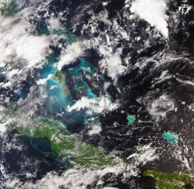 Sentinel-3C captures Caribbean shallows. (Image courtesy: ESA)