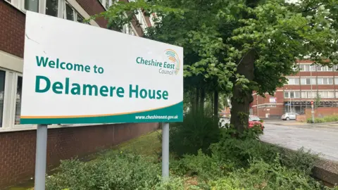 BBC Cheshire East Council's headquarters Delamere House in Crewe, Cheshire