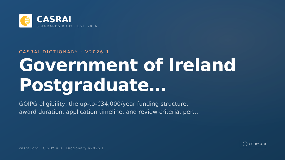 Government of Ireland Postgraduate Scholarship — CASRAI