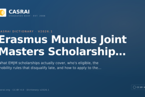 Erasmus Mundus Joint Masters Scholarship Guide — CASRAI