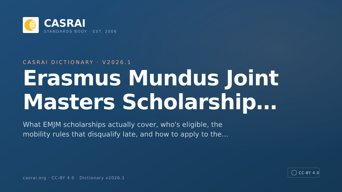 Erasmus Mundus Joint Masters Scholarship Guide — CASRAI